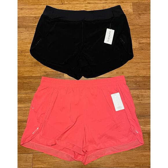 NWT Athleta Mesh Racer Run Short Coral AND Black Run With It 3.5 in. Short‎ 3X - Picture 13 of 13